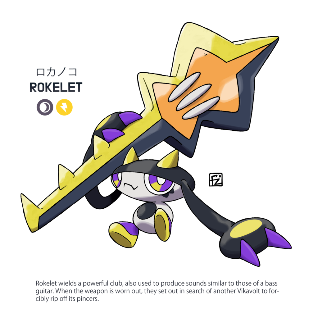 The challenge theme for this week was to make a fakemon in the same concept idea as Tinkaton