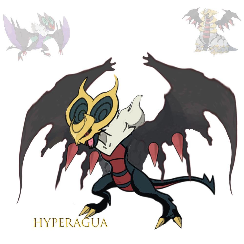 Noivern and Giratina Fusion