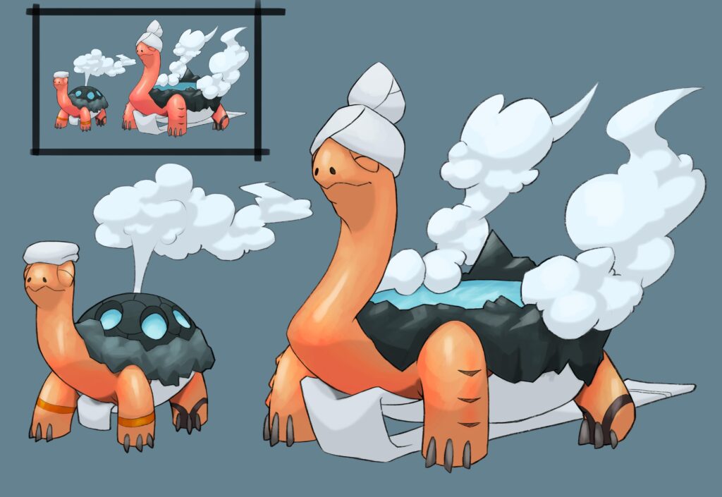 Hot spring Torkoal Variant and Evolution, Toruana