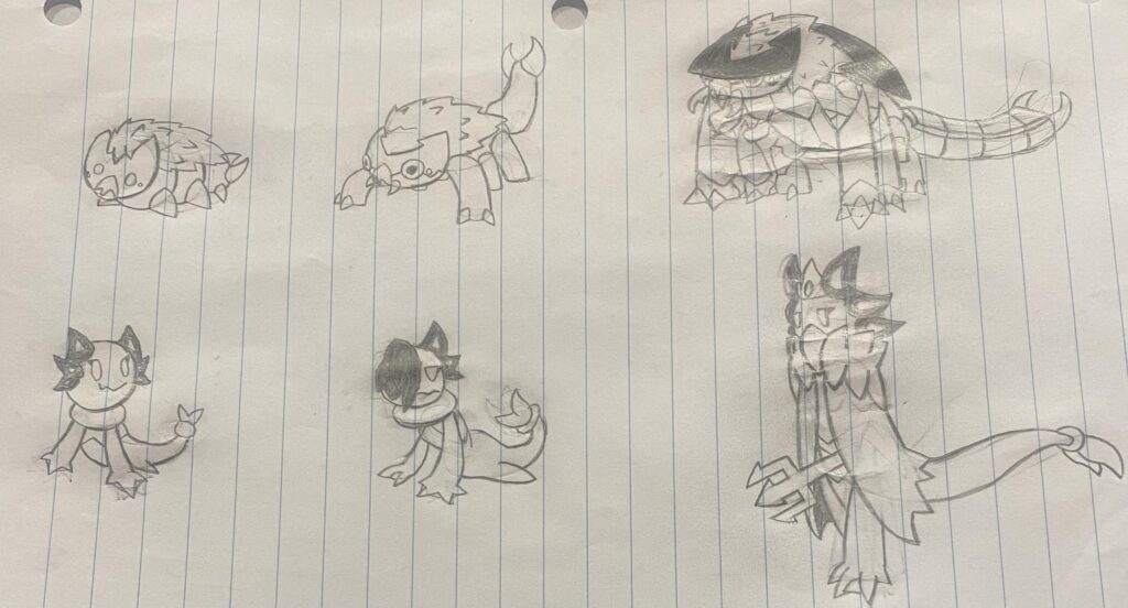 I made a fakemon region a long time ago and decided to rework it(and maybe finish it sometime, idk). Im workin on the fire starter.