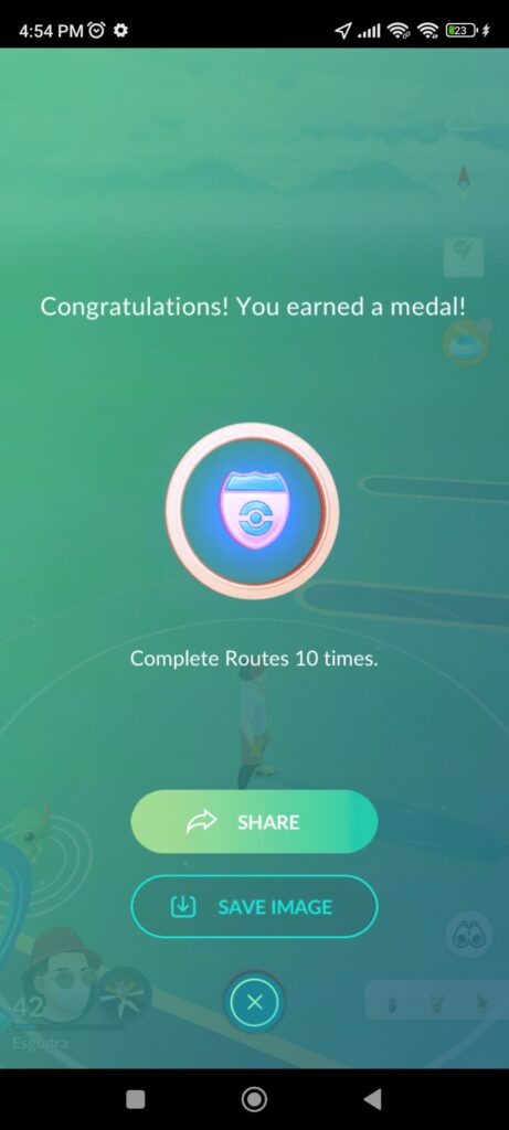 New routes medal just arrived