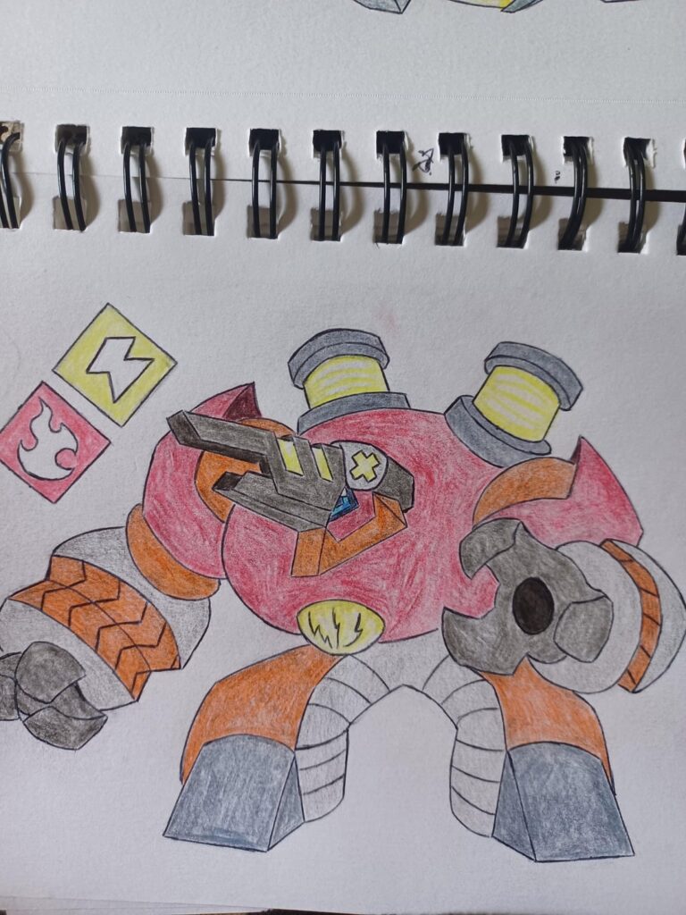 A REDESIGN of my fire starter's final stage evolution,CANNOCEROS. Do you prefer old or new?