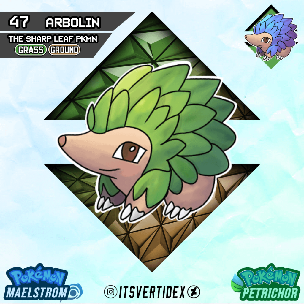 Meet Arbolin, the Sharp Leaf Pokemon of the Suldana Region