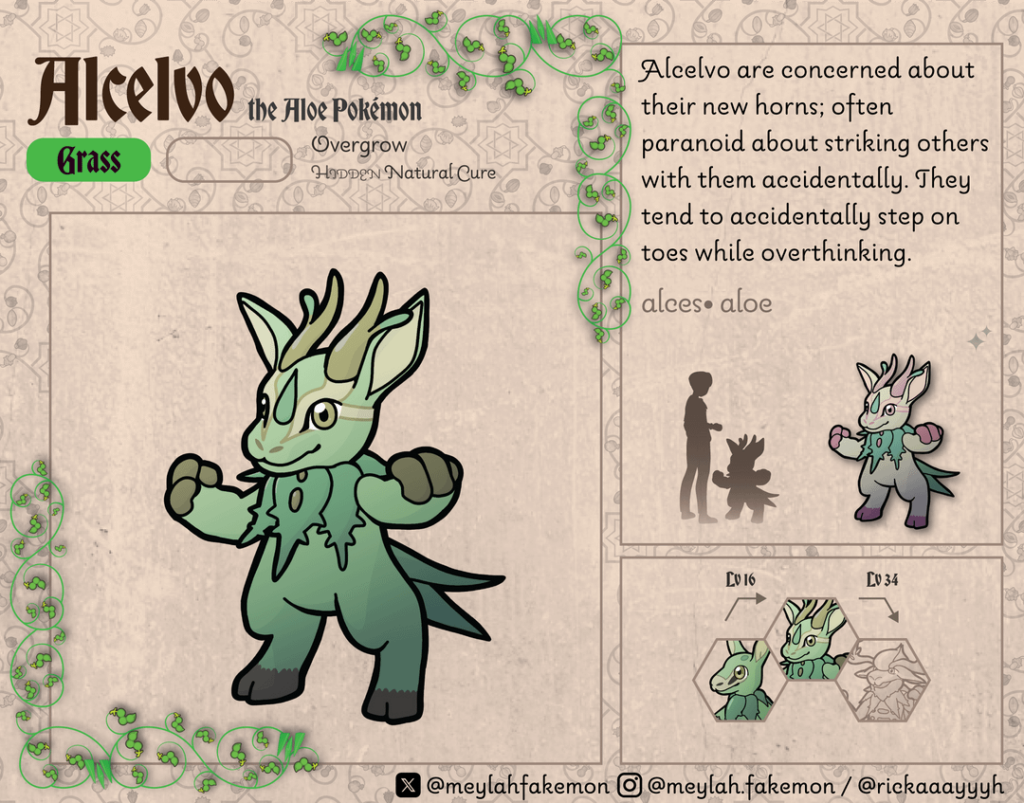 Middle Stage Evolutions for my Meylah Starters: Alcelvo, Culahab, and Casacon