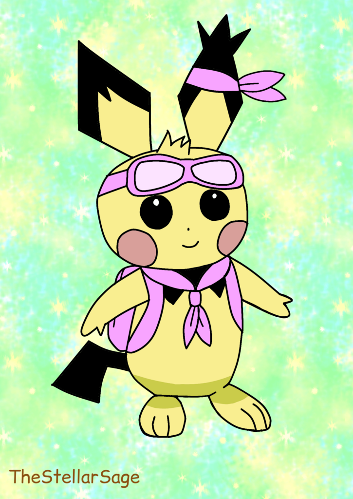 Pichu with all Melee accessories combined