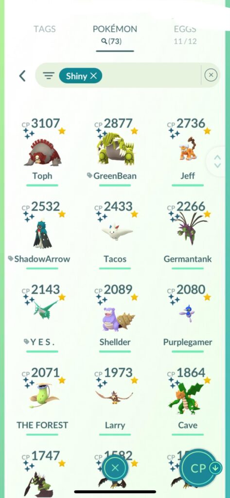 Shiny Nicknames!