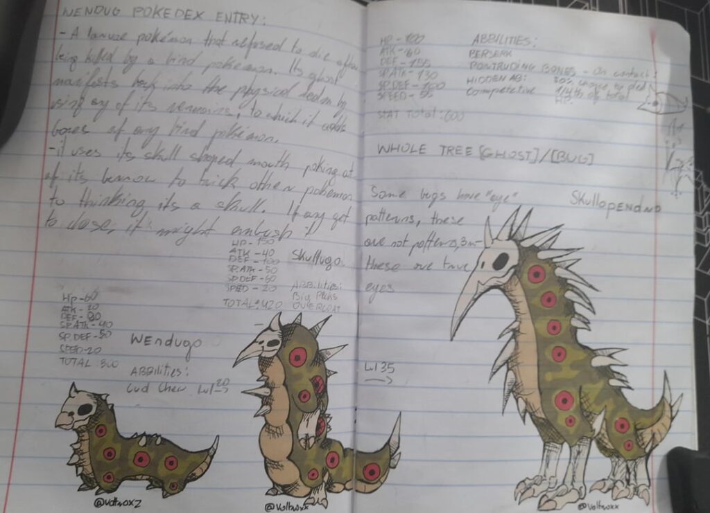 Made a sketch in class, turned on into a full on fakemon. [OC]