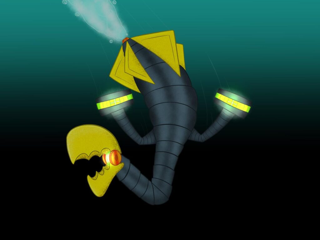 Tullimonstrum Fakemon! Electric/Steel Type!