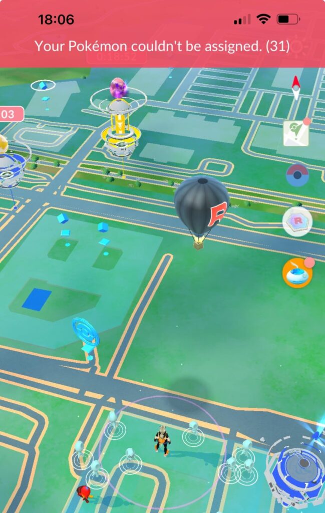 Anyone else can’t put their pokemon in an open gym?