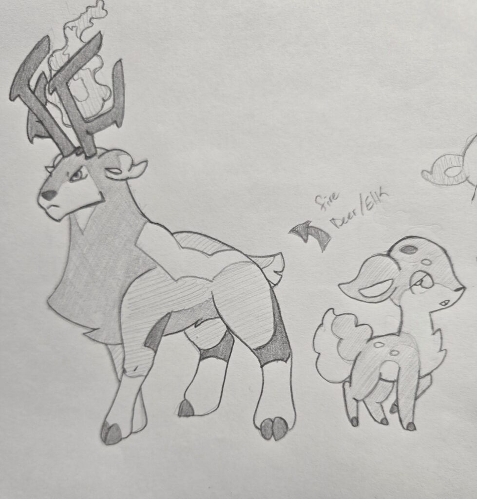 Deer/elk pokemon Midwest region