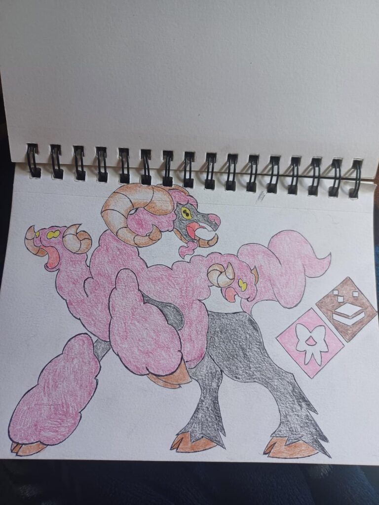 Meet DOLLYDREIBRA,The Mystic Chaos Pokemon. A Convergent species of HYDREIGON.