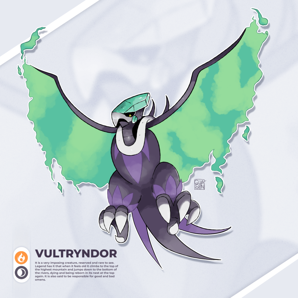 Vultryndor was inspired by the Andean condor, a popular creature surrounded by legends
