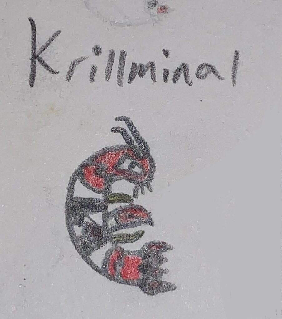 Here’s something I made a while ago and just came across again. Meet the Krillminal family!