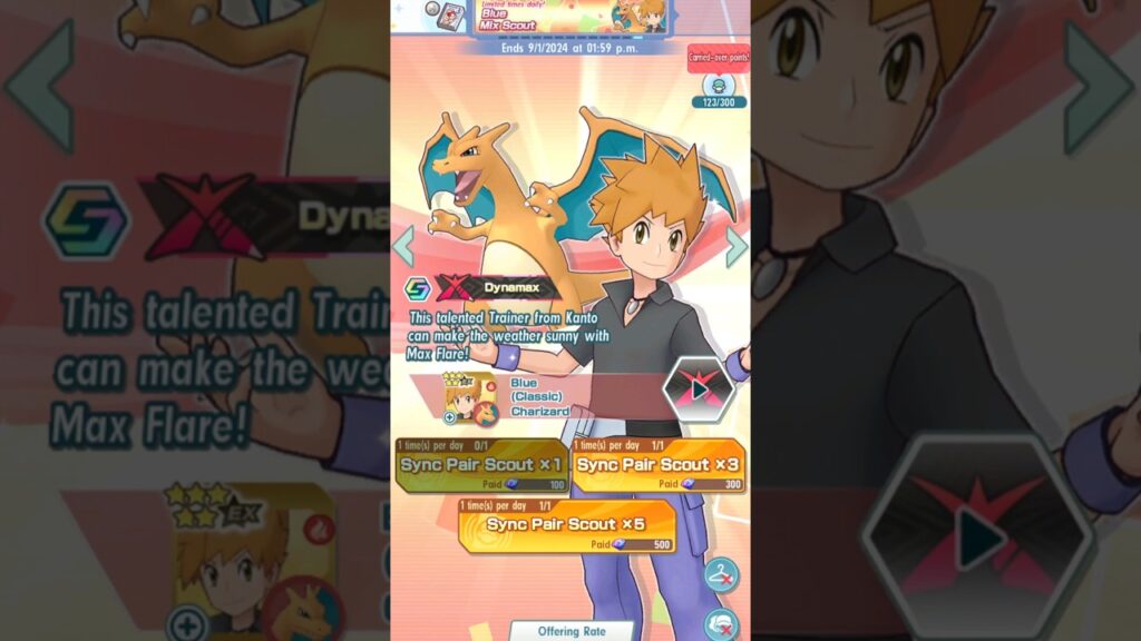 Got back to back 5 star | Blue Mix Scout | Pokemon Masters EX