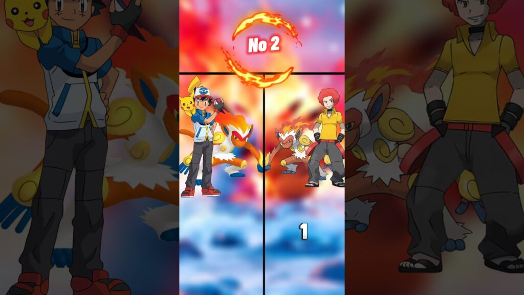Ash Infernape vs Flint Infernape
