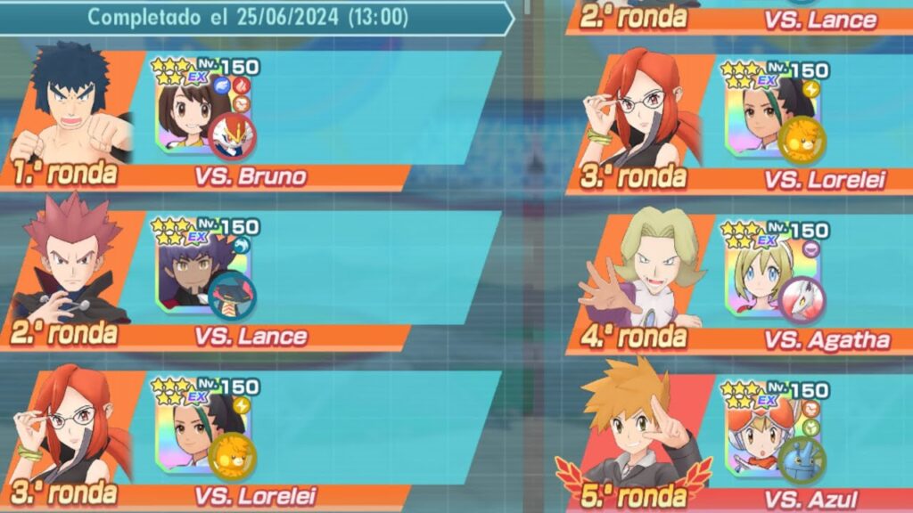 Semana 200! E4 Kanto 1vs3 15.000pts -Pokemon Masters EX-