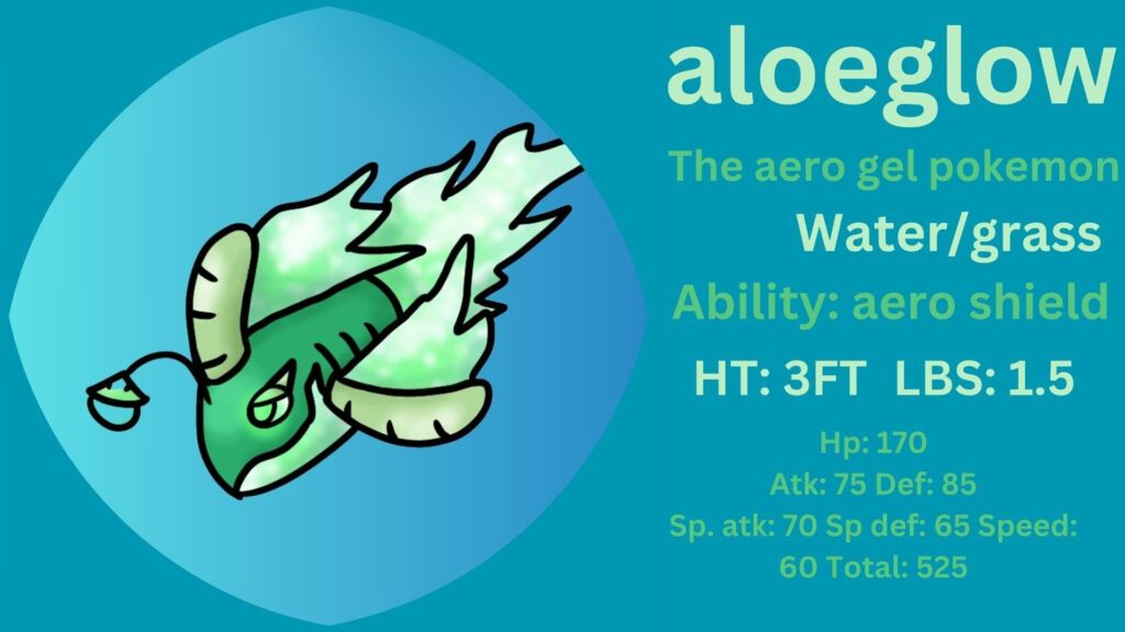 My friend drew this for me so I can get on the subreddit, introducing… aloeglow!!!