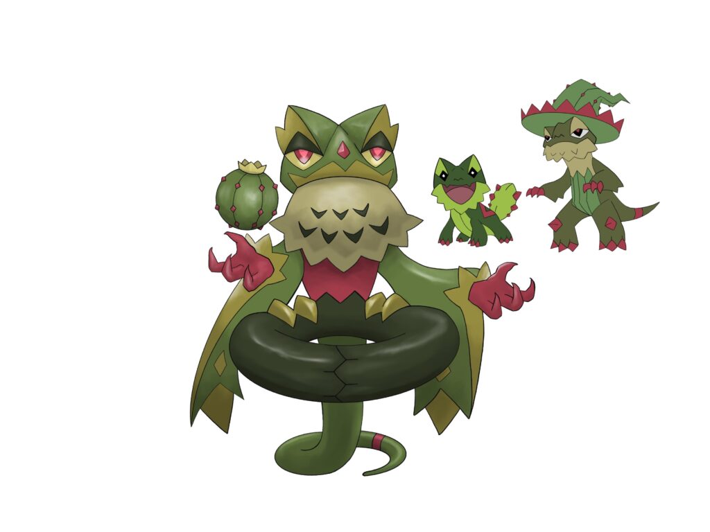 [OC] I had this grass starter pokemon in mind and I just had to draw them