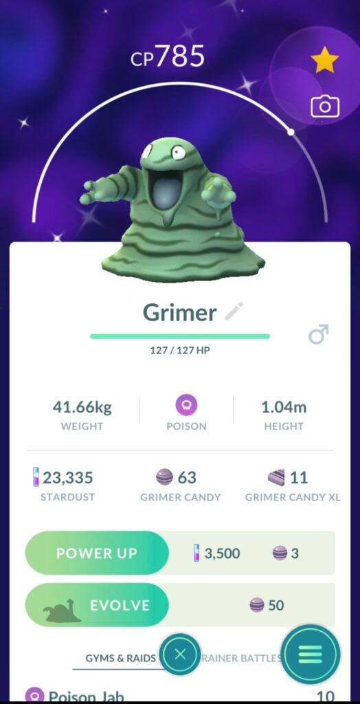 Finally caught my 1st shiny Grimer this evening! I've wanted him for so long!