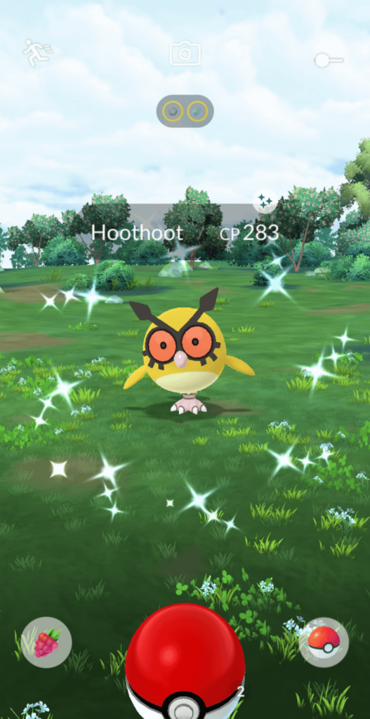 The First Hoothoot I've ever seen was Shiny!