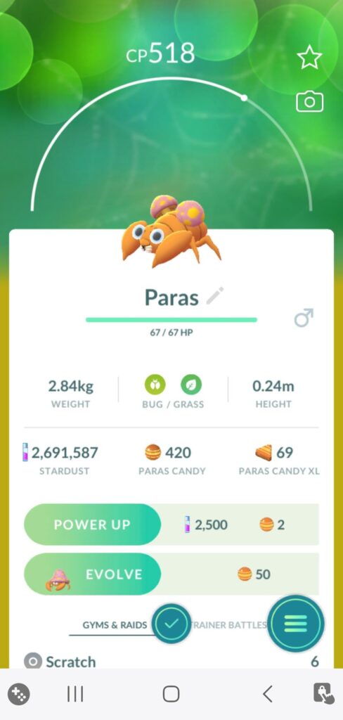 I refuse to transfer or catch another Paras.