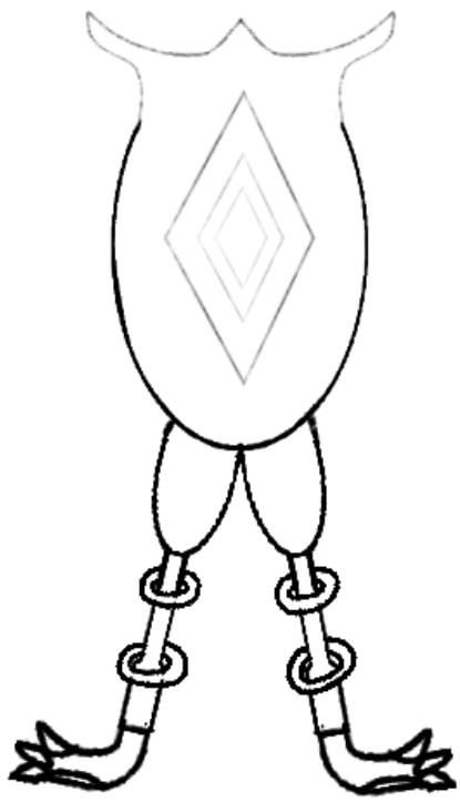 The start of my new Fakemon called 'Nocturnox' (Legs And Chest)