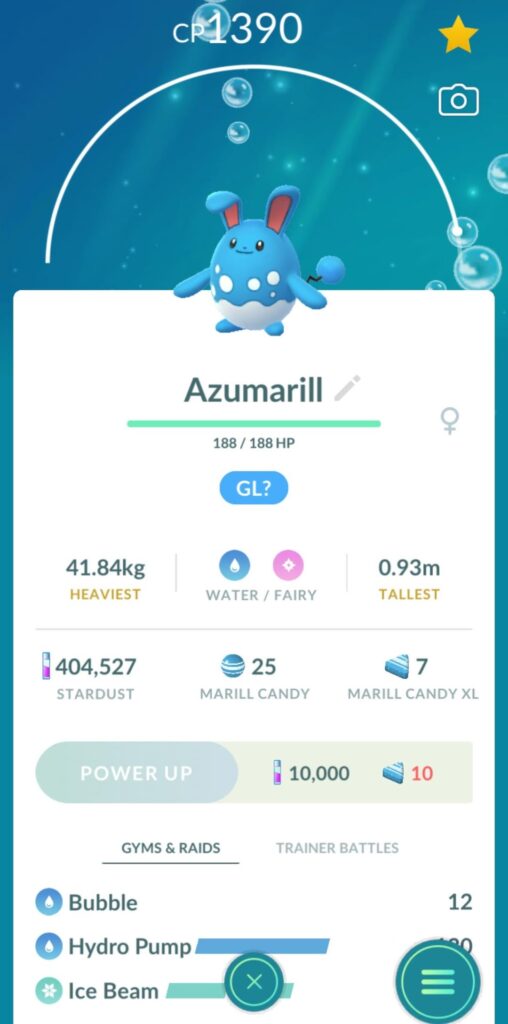 This is my current GL team, I don’t think having Azumarill and Swampert is a good idea though. Any thoughts/ changes I could make?