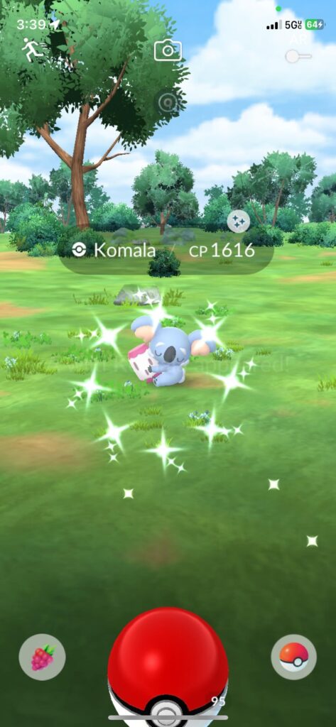 It finally happened to me! 😭😭😭 Shiny Komala! Drop some name suggestions!