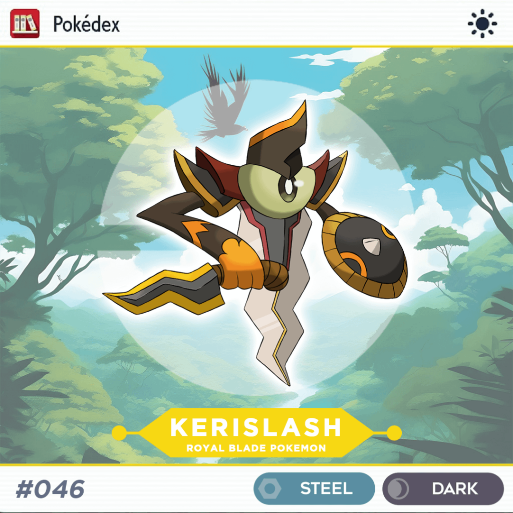 Meet Kerislash, the Royal Blade Pokemon!