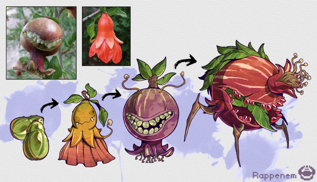 Pomegrinnit evolution chart