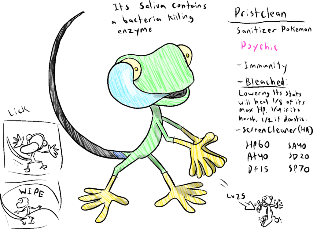 Clean-freak psychic lizards, vicious fighting sharks, and stars that form a constellation like a Magneton.