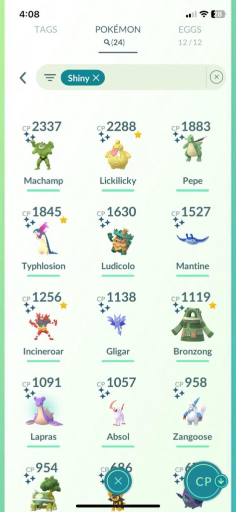 Shinies ✨ I got them all in 4 months, idk if it’s impressive enough
