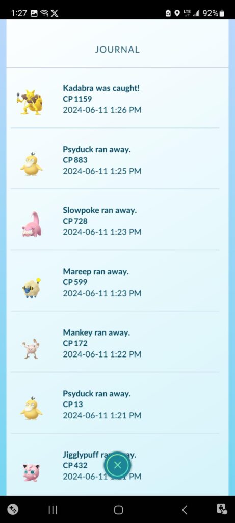 Why is everything running away from my daily adventure incense exept the pokemons that are hard to catch?