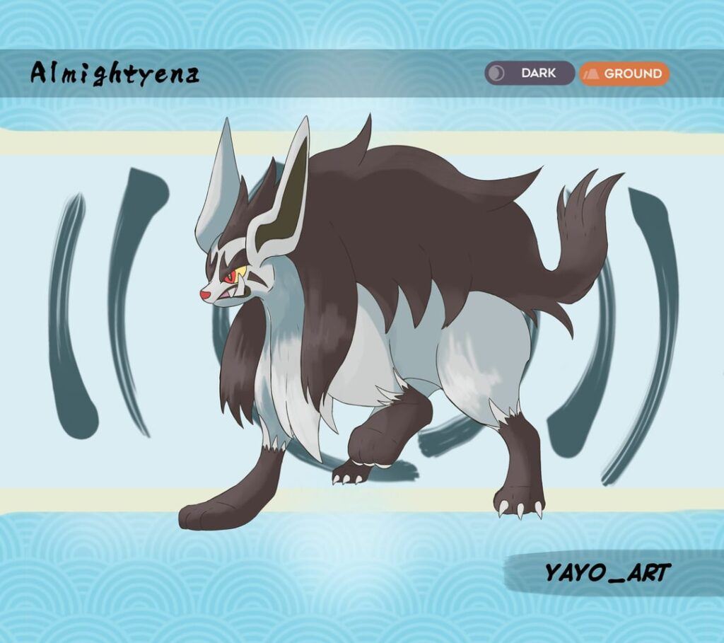 Almightyena, evolved form of Mightyena.