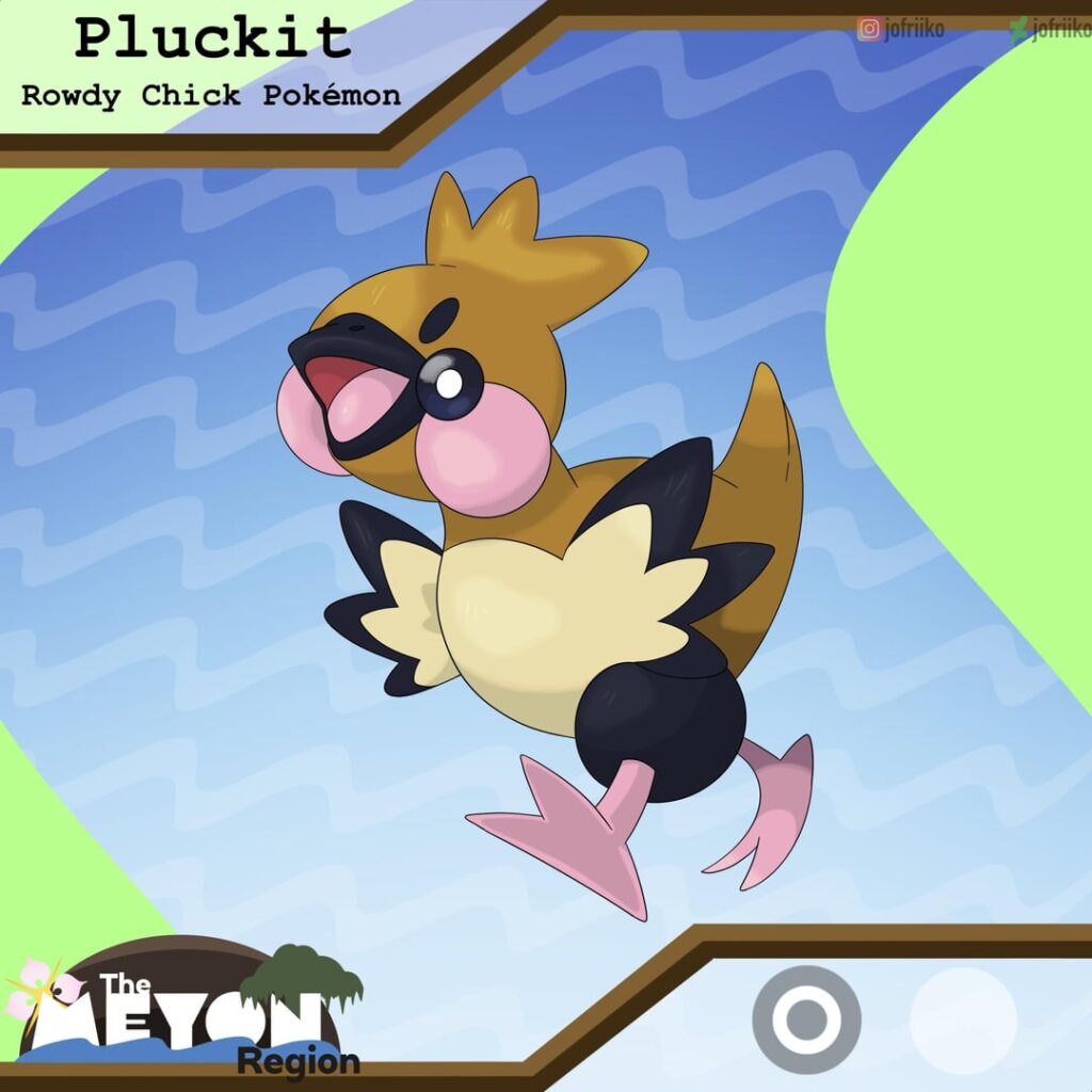 Meet Pluckit, your route 1 bird Pokémon