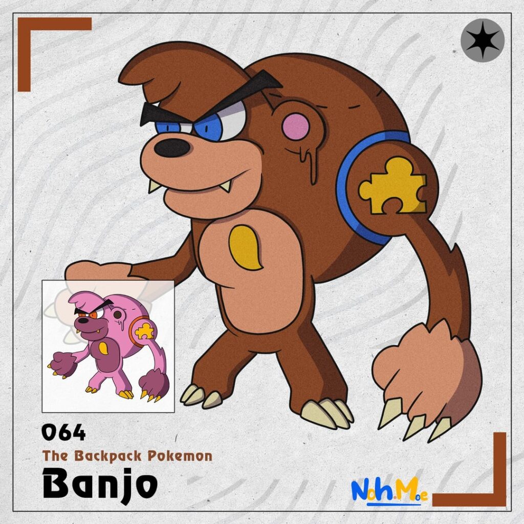 My First Fakemon based off of Banjo - From Banjo Kazooie