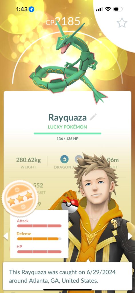 Almost :( lucky Rayquaza
