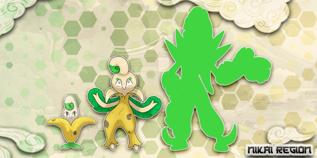 Next Week I'm Posting the Banana Pokémon Final Evolution - Basho no sei (Yokai) Fakémon - @nikairegion