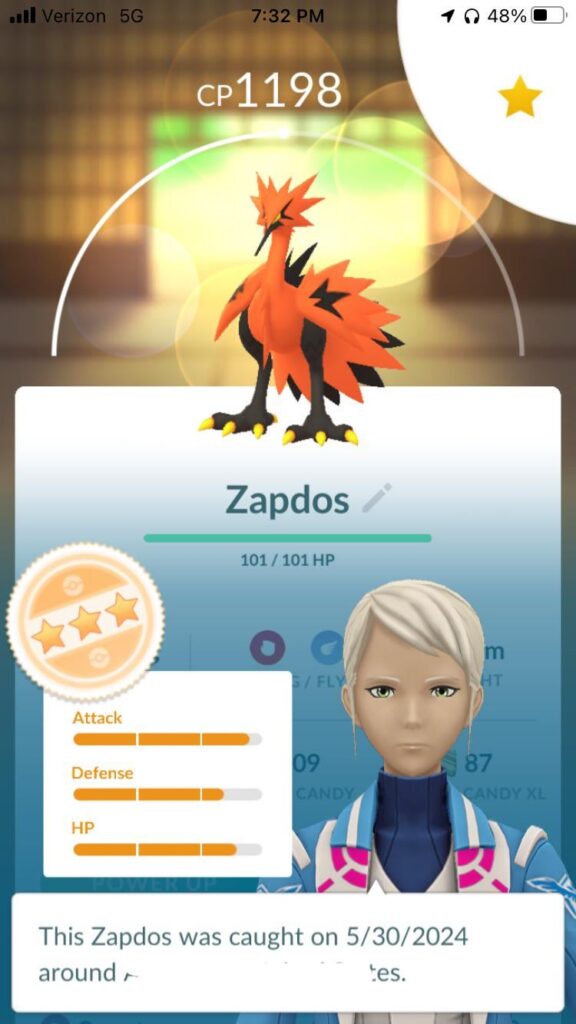 Pretty speechless; what’re the odds that I got this after a single throw, one wobble, and the “sparkle” insta-catch?