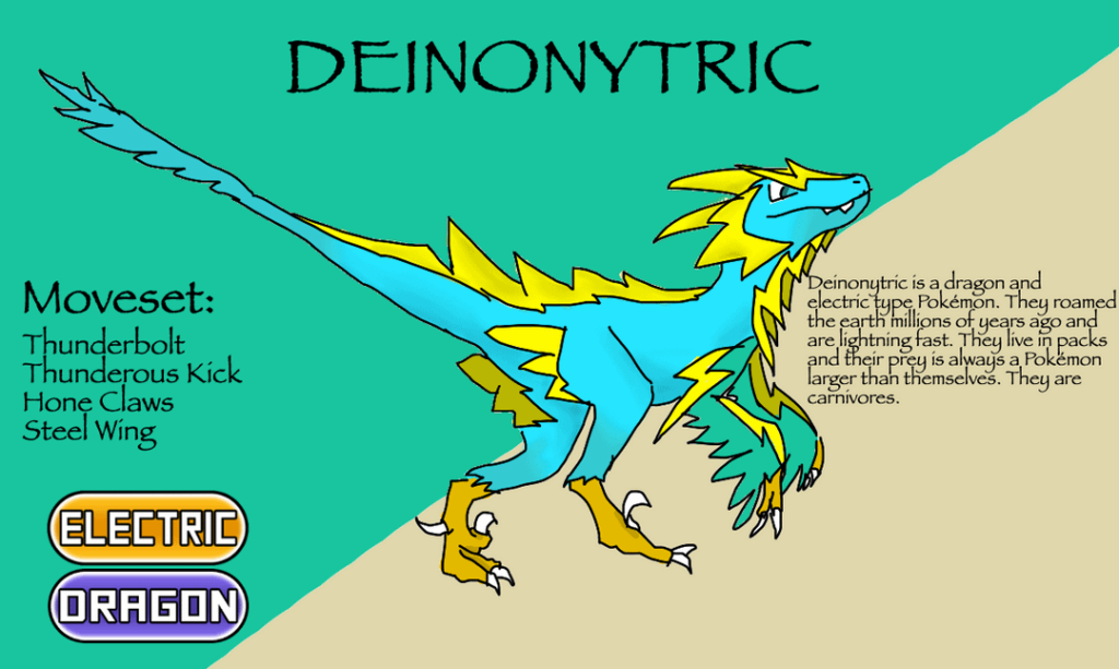 Deinonychus Fakemon, Deinonytric! Any suggestions?