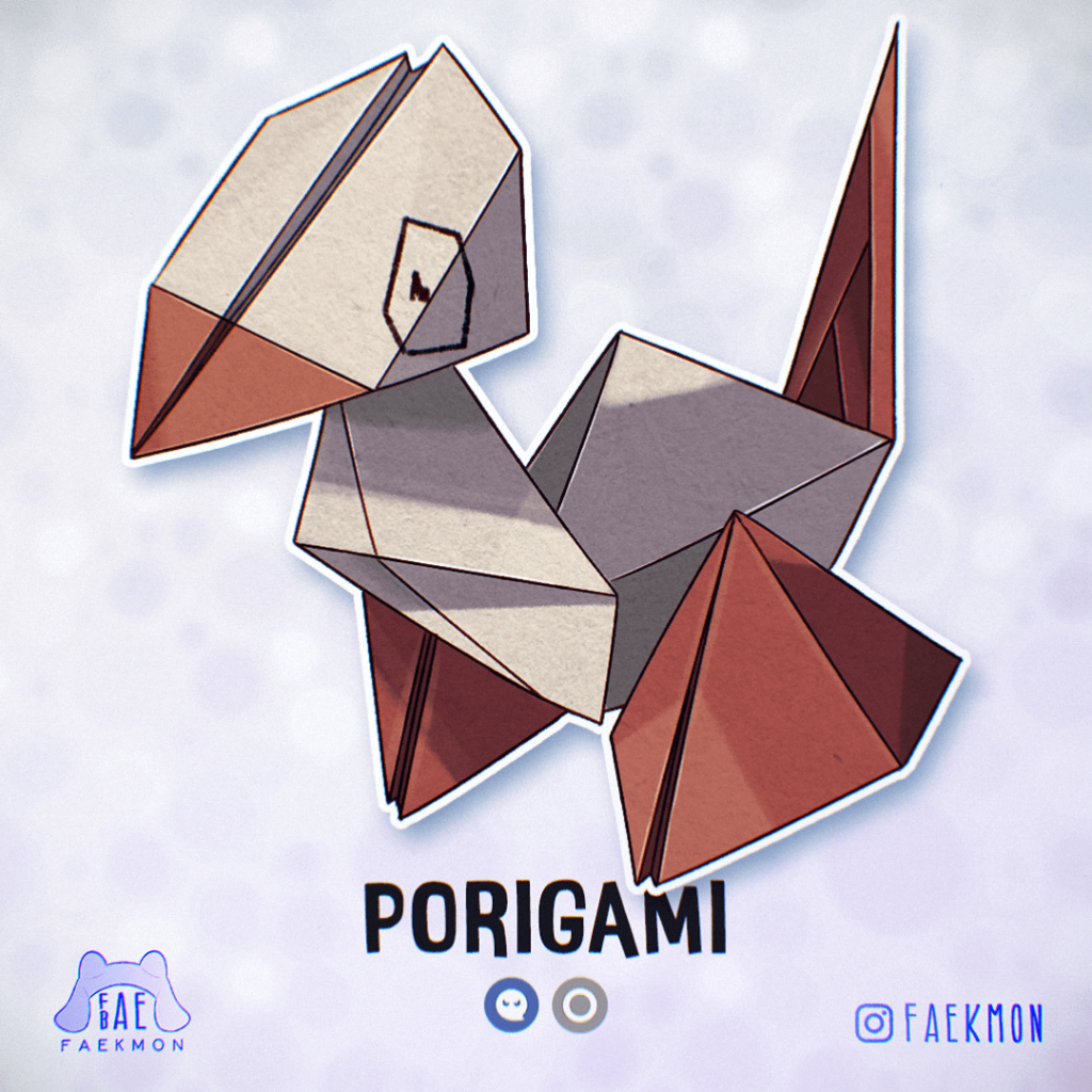 my Porygon convergent as an origami : ]