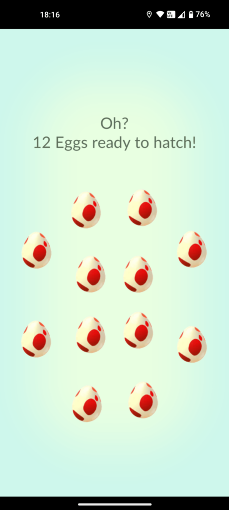 12 12km eggs, guess what I got