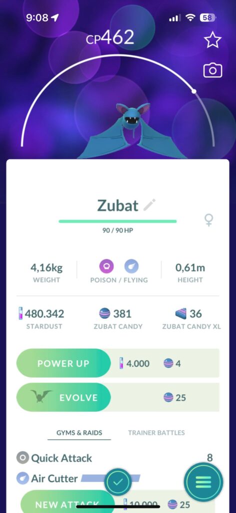 Eee uhmm why, how . I have evolved many zubats why is there a shadow