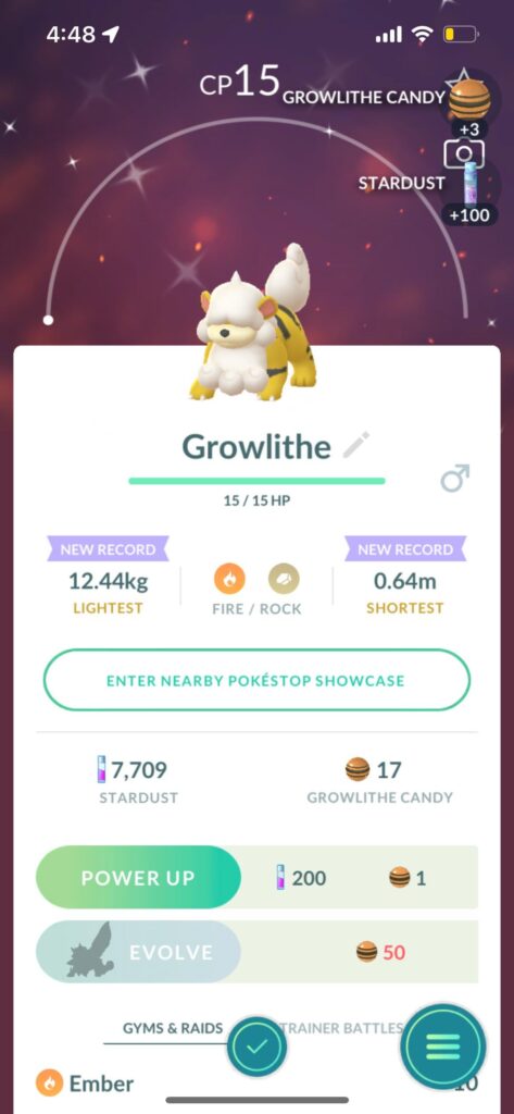 yay!!!! shiny hisuian growlithe