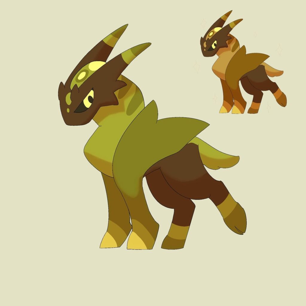 I wanted to try my hand at making a fakemon I don’t really know what to call this guy, but I really like him