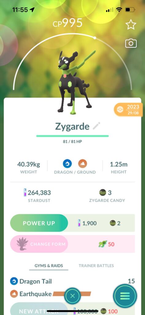 Zygarde cells on routes