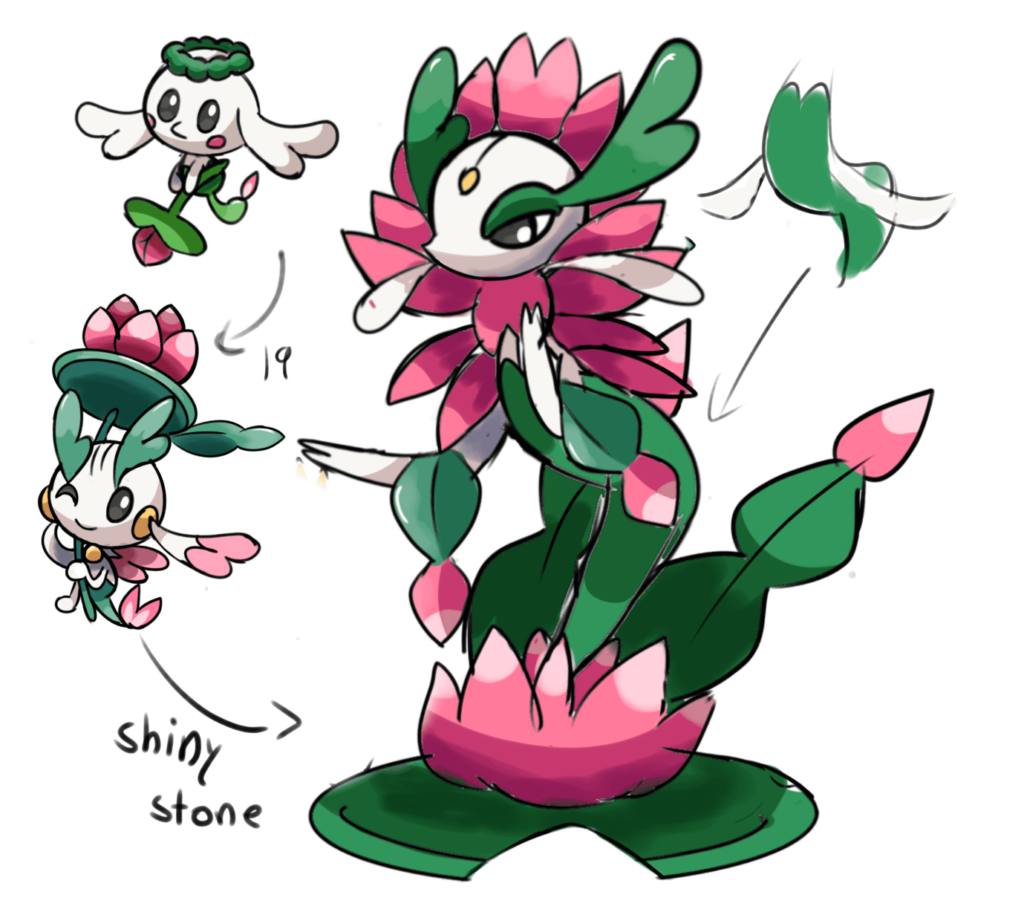 Regional Flabebe line!! Its based off water lilies , lotus flowers, anddd fairies!🌷❤️ Water / fairy