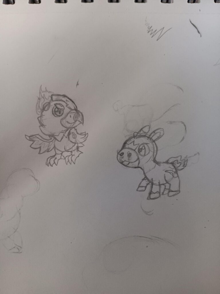 I need ideas for my Fakemon region box art any ideas here are some fakemon views already made