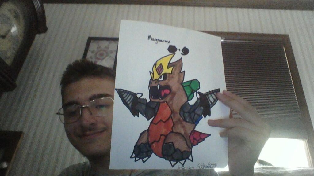 Meet Magnarex, my fakemon, design by me.