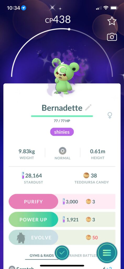 Is it possible to evolve this cutie into Ursaluna? (I hate Ursaring’s shiny so it’s either Ursaluna or she stays as Teddiursa)